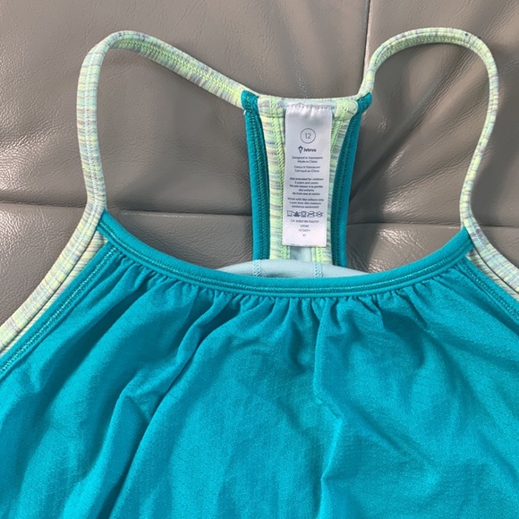 Ivivva Double Dutch Tank Girls Racerback Shelf Bra Logo - Picture 3 of 8